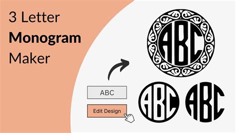 3 initial monogram generator.